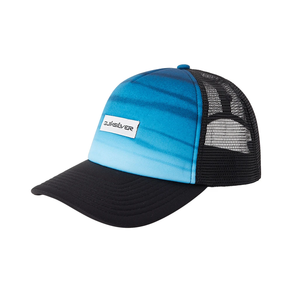 Men's Quiksilver Blue/Black Pidgeon Coop Trucker - Snapback Hat