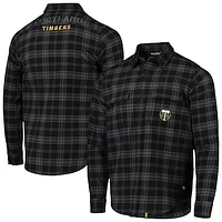 Men's The Wild Collective Black Portland Timbers Buffalo Check Button-Up Shirt