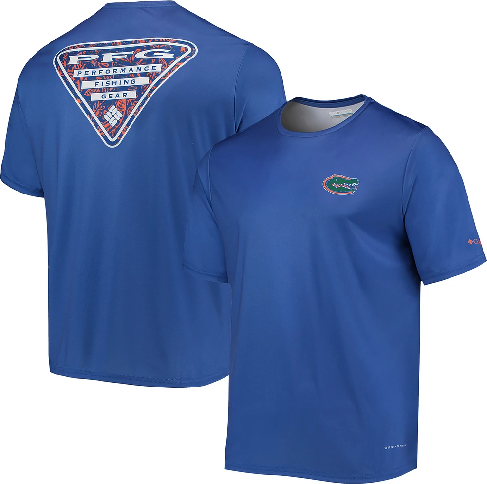 Men's Columbia Royal Florida Gators Terminal Tackle Omni-Shade T-Shirt