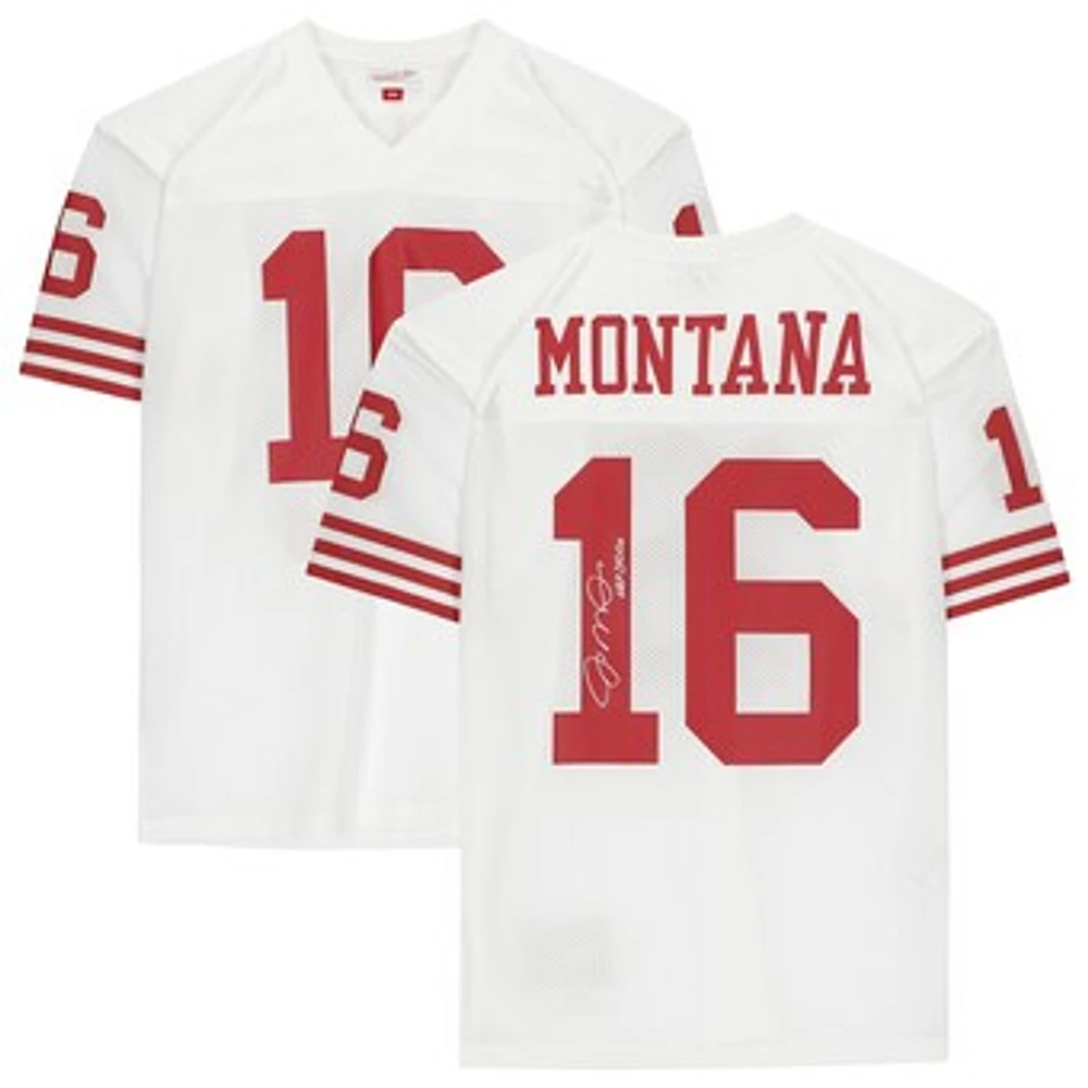 Joe Montana San Francisco 49ers Autographed White Mitchell & Ness Authentic Jersey with ''HOF 2000'' Inscription