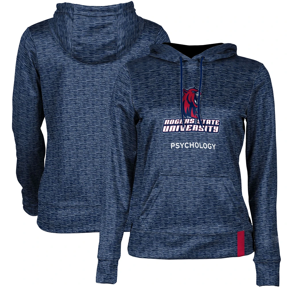 Women's Blue Rogers State Hillcats Psychology Pullover Hoodie