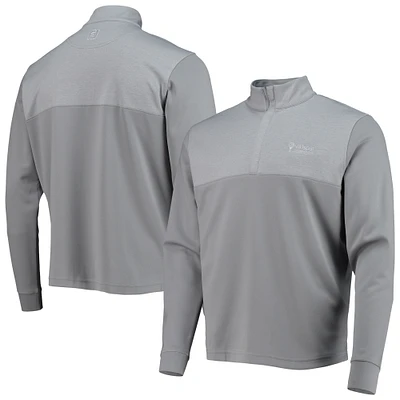 Men's FootJoy Gray 2022 Valspar Championship Heather Yoke Half-Zip Pullover Sweatshirt