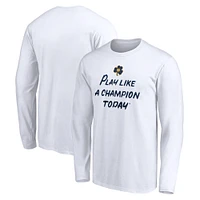 Men's Notre Dame Fighting Irish Play Like A Champion Today Shamrock Long Sleeve T-Shirt