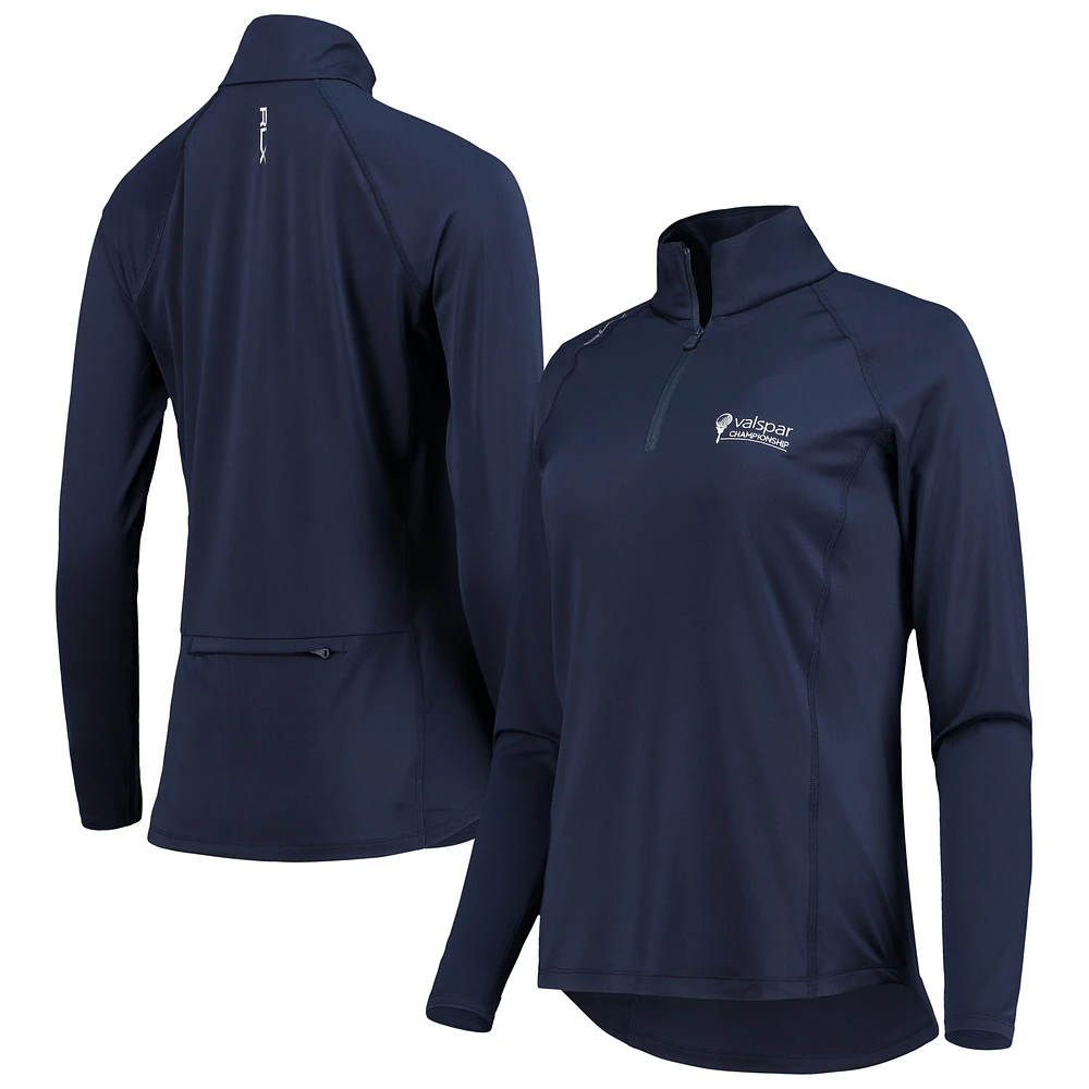 Women's RLX Navy Valspar Championship Airflow Raglan Quarter-Zip Top