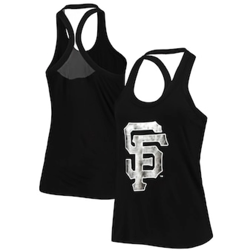 Women's The Wild Collective Black San Francisco Giants Tonal Athleisure Racerback Tank Top