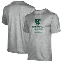 Men's Gray Manhattan Jaspers Brother Name Drop T-Shirt