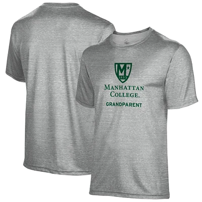 Men's Gray Manhattan Jaspers Grandparent Name Drop T-Shirt