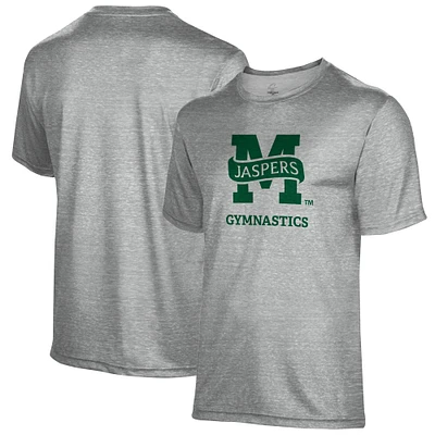 Men's Gray Manhattan Jaspers Gymnastics Name Drop T-Shirt