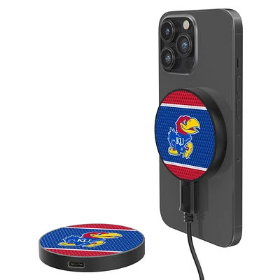 Kansas Jayhawks 10-Watt Mesh Design Wireless Magnetic Charger