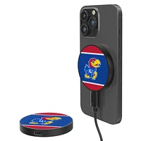 Kansas Jayhawks 10-Watt Mesh Design Wireless Magnetic Charger