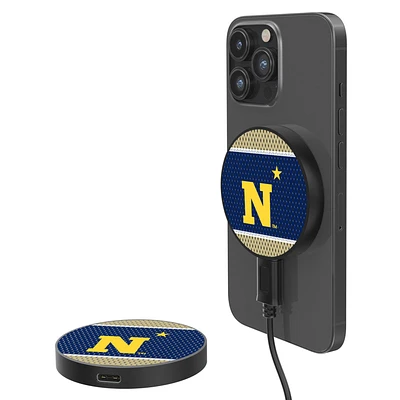 Navy Midshipmen 10-Watt Mesh Design Wireless Magnetic Charger