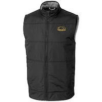 Men's Cutter & Buck Wisconsin-Milwaukee Panthers Big Tall Stealth Hybrid Quilted Full-Zip Windbreaker Vest