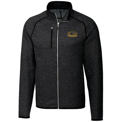 Men's Cutter & Buck Heathered Charcoal Wisconsin-Milwaukee Panthers Big Tall Mainsail Full-Zip Jacket