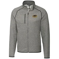 Men's Cutter & Buck Heathered Gray Wisconsin-Milwaukee Panthers Big Tall Mainsail Full-Zip Jacket