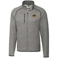 Men's Cutter & Buck Heathered Gray Wisconsin-Milwaukee Panthers Big Tall Mainsail Full-Zip Jacket
