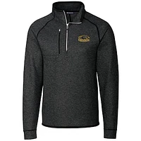 Men's Cutter & Buck Heathered Charcoal Wisconsin-Milwaukee Panthers Big Tall Mainsail Half-Zip Pullover Jacket