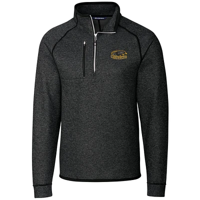 Men's Cutter & Buck Heathered Charcoal Wisconsin-Milwaukee Panthers Big Tall Mainsail Half-Zip Pullover Jacket