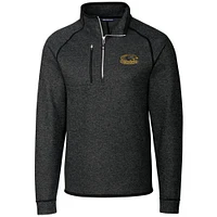 Men's Cutter & Buck Heathered Charcoal Wisconsin-Milwaukee Panthers Big Tall Mainsail Half-Zip Pullover Jacket