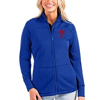 Women's Antigua Royal Philadelphia Phillies Links Full-Zip Golf Jacket