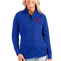 Women's Antigua Royal Philadelphia Phillies Links Full-Zip Golf Jacket