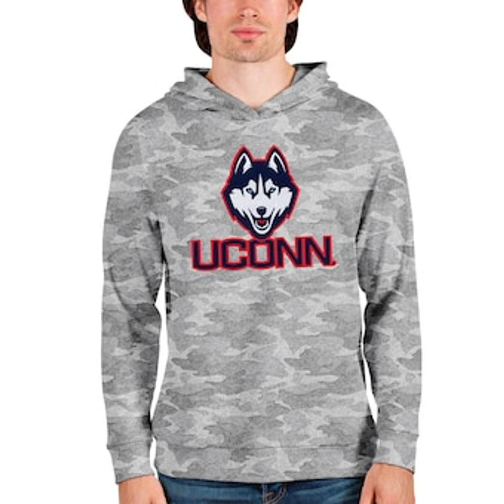 Men's Antigua Camo UConn Huskies Team Logo Absolute Pullover Hoodie