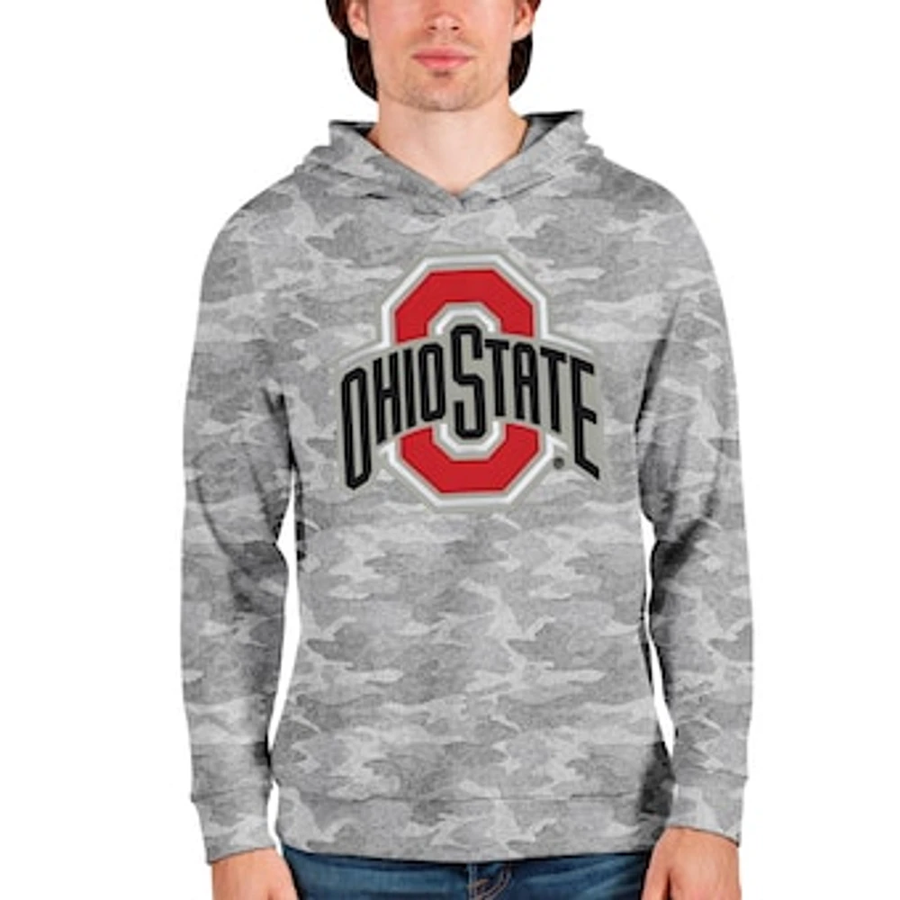 Men's Antigua Camo Ohio State Buckeyes Team Logo Absolute Pullover Hoodie