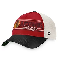 Men's Fanatics Red/Black Chicago Blackhawks True Classic Retro Trucker Snapback Hat