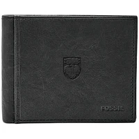 Men's Fossil Black UChicago Maroons Leather Ingram RFID Flip ID Bifold Wallet