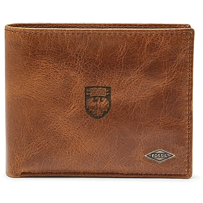 Men's Fossil Brown UChicago Maroons Leather Ryan RFID Passcase Wallet