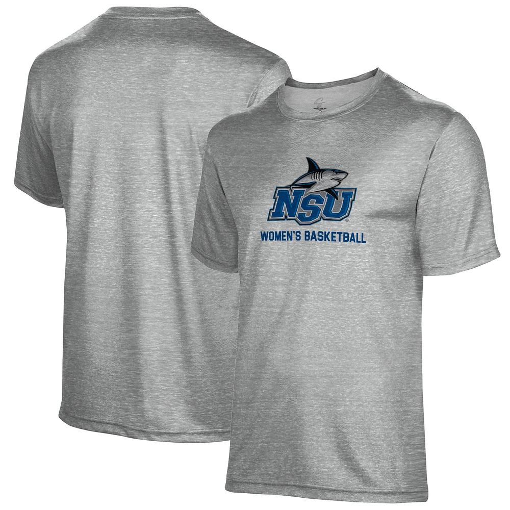 Men's Gray Nova Southeastern Sharks Women's Basketball Name Drop T-Shirt