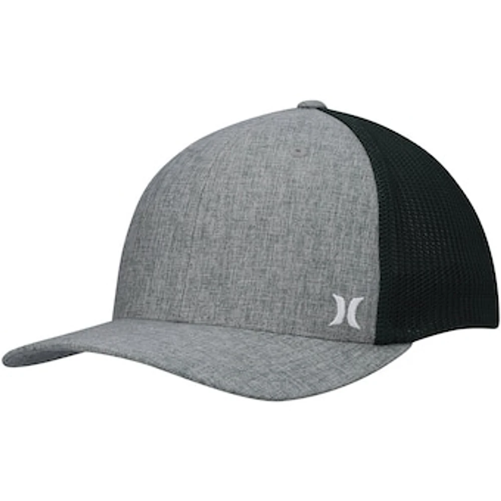 Men's Hurley Gray Mini Icon Logo Trucker Flex Fit Hat