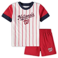 Toddler White/Red Washington Nationals Position Player T-Shirt & Shorts Set