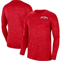 Men's Nike Red Georgia Bulldogs Sideline Game Day Velocity Performance Long Sleeve T-Shirt