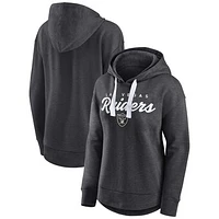 Women's Fanatics Heather Charcoal Las Vegas Raiders Set To Fly Pullover Hoodie