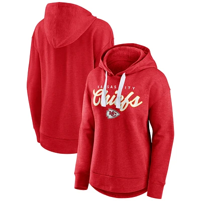 Women's Fanatics Heather Red Kansas City Chiefs Set To Fly Pullover Hoodie