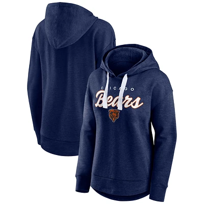 Women's Fanatics Heather Navy Chicago Bears Set To Fly Pullover Hoodie