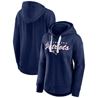 Women's Fanatics Heather Navy New England Patriots Set To Fly Pullover Hoodie