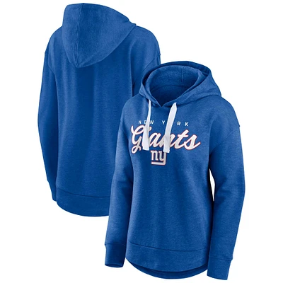 Women's Fanatics Heather Royal New York Giants Set To Fly Pullover Hoodie