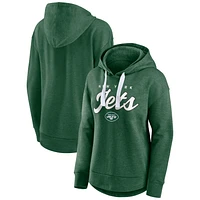 Women's Fanatics Heather Green New York Jets Set To Fly Pullover Hoodie