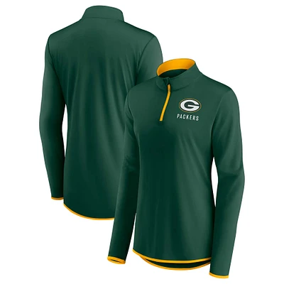 Women's Fanatics Green Bay Packers Worth the Drive Quarter-Zip Top