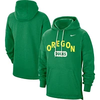 Men's Nike Green Oregon Ducks Team Arch Fan Pullover Hoodie