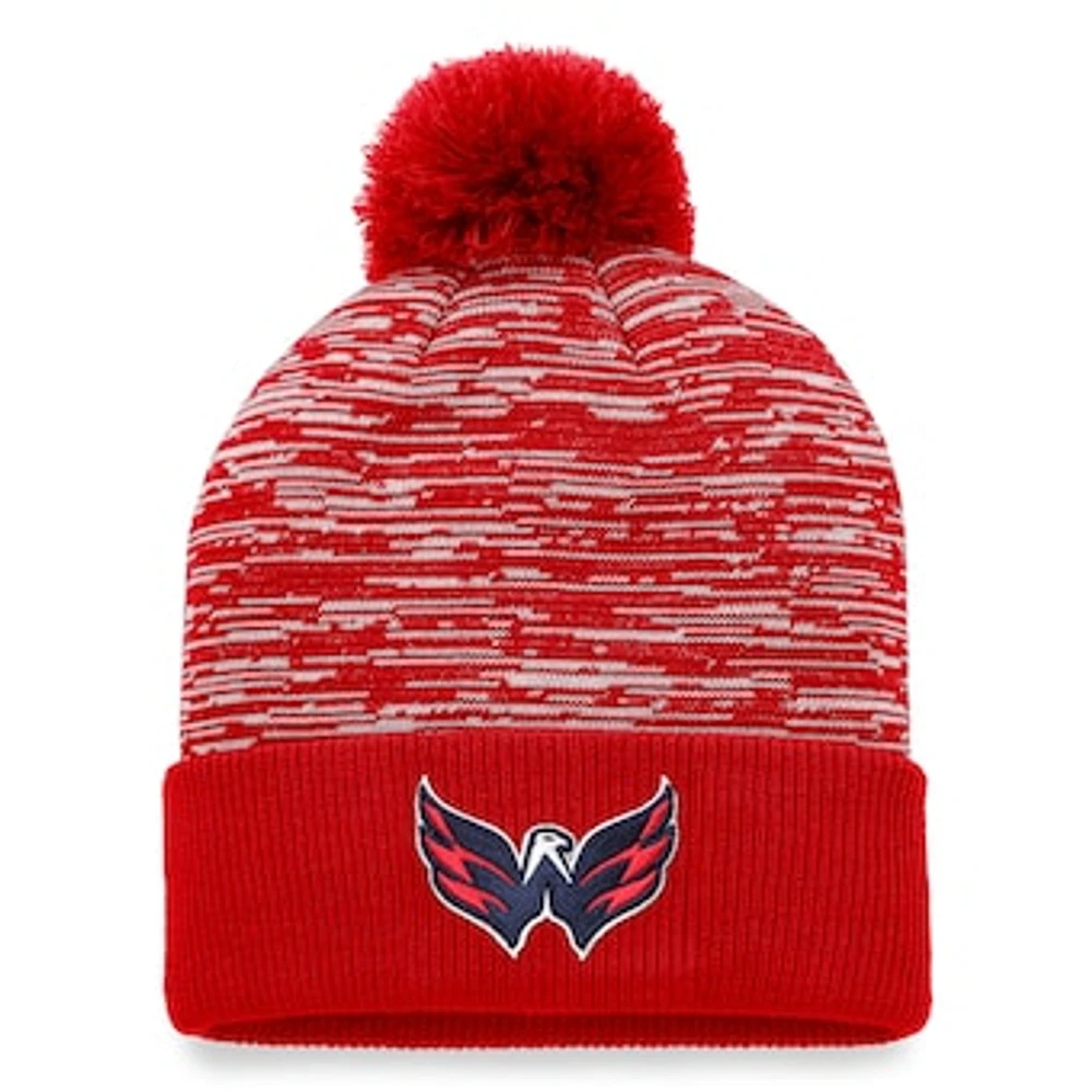 Men's Fanatics Red Washington Capitals Defender Cuffed Knit Hat with Pom