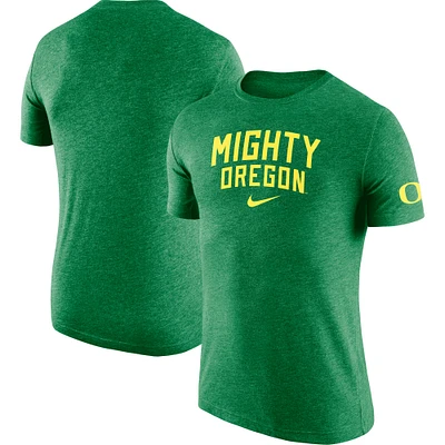 Men's Nike Green Oregon Ducks 2-Hit Tri-Blend Performance T-Shirt