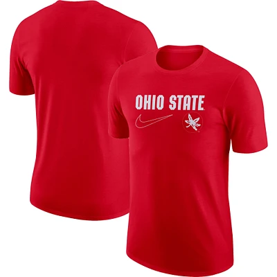 Men's Nike Ohio State Buckeyes Scarlet Swoosh Max90 Loose Fit T-Shirt