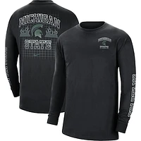 Men's Nike Black Michigan State Spartans Tour Max 90 Long Sleeve T-Shirt