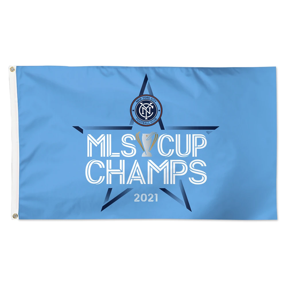 WinCraft New York City FC 2021 MLS Cup Champions Locker Room 3' x 5' Deluxe One-Sided Flag