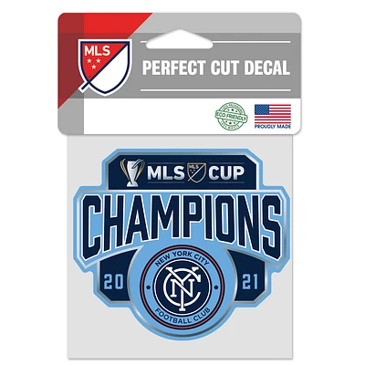 WinCraft New York City FC 2021 MLS Cup Champions 4'' x 4'' Perfect Cut Decal