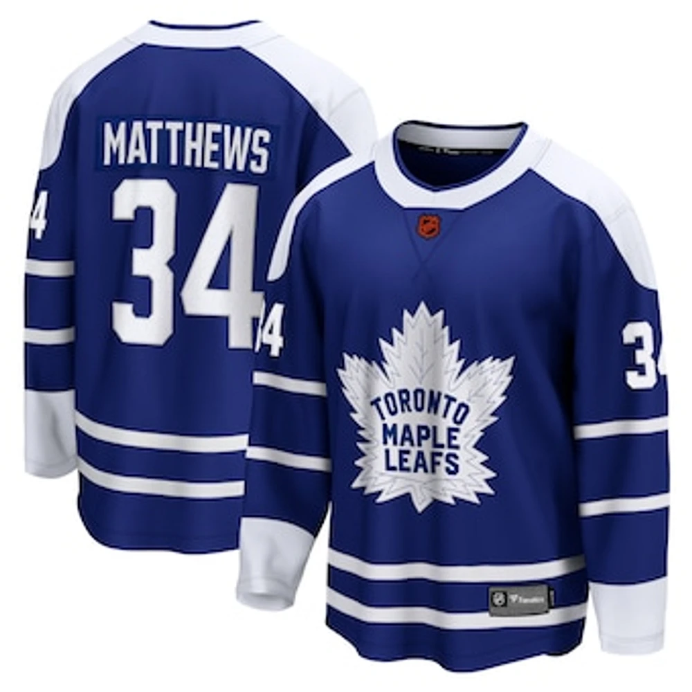 Men's Fanatics Auston Matthews Royal Toronto Maple Leafs Special Edition 2.0 Breakaway Player Jersey