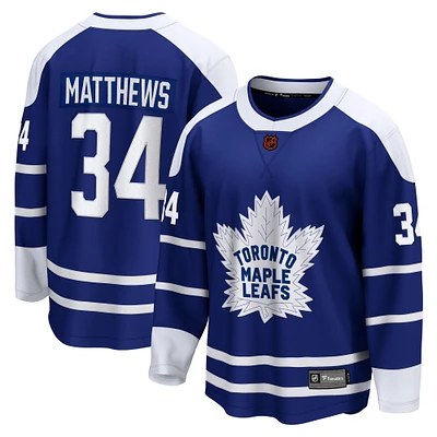 Men's Fanatics Auston Matthews Royal Toronto Maple Leafs Special Edition 2.0 Breakaway Player Jersey