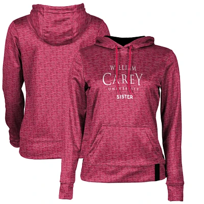 Women's Red William Carey Crusaders Sister Pullover Hoodie